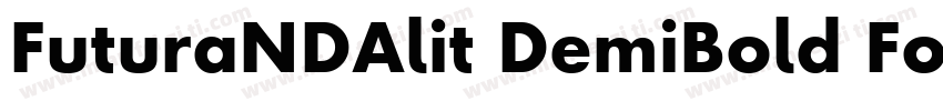 FuturaNDAlit DemiBold Fonts字体转换